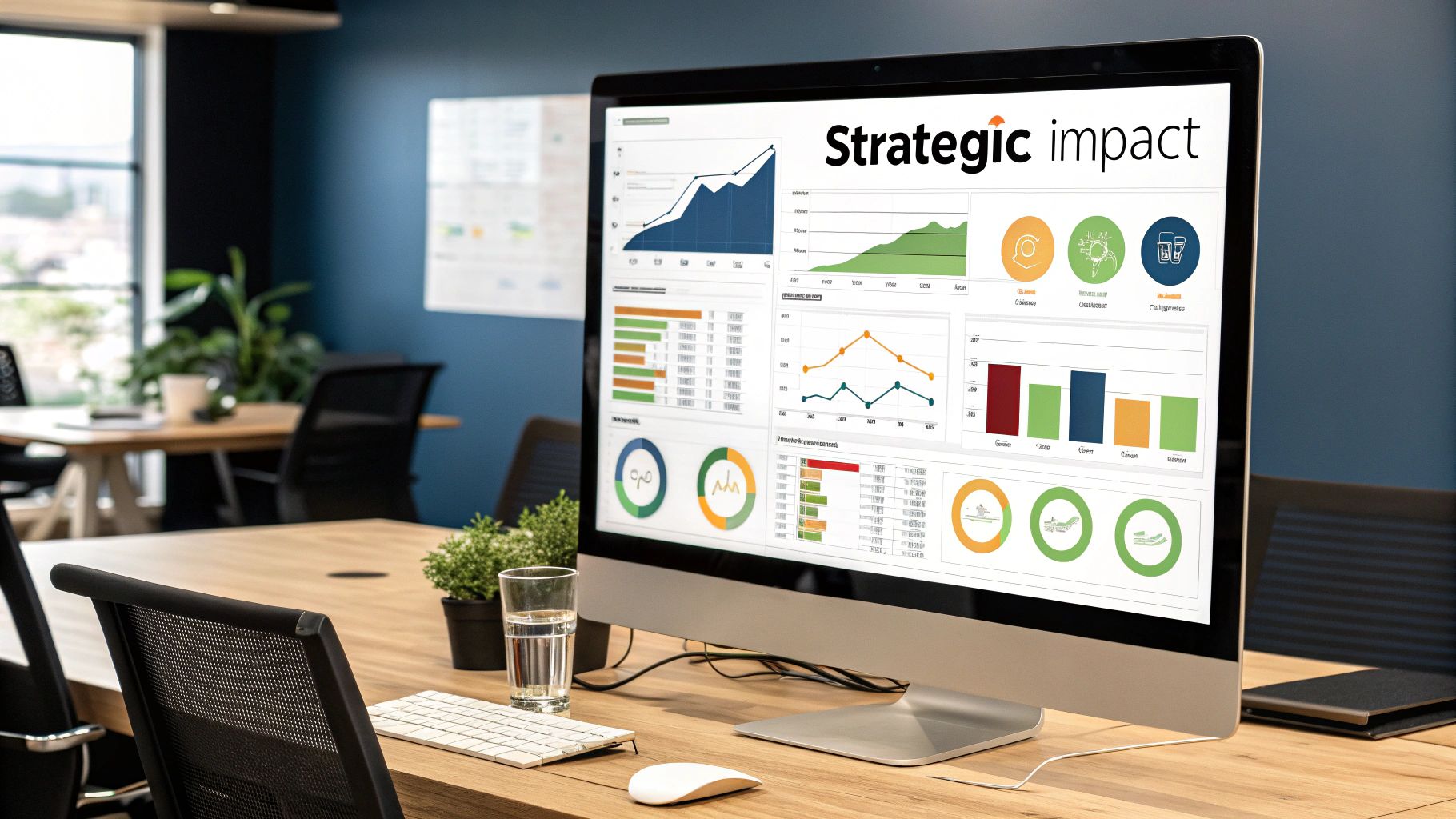 A split image showing a manual, cluttered desk on one side and a clean, automated digital dashboard on the other, symbolizing the strategic shift.