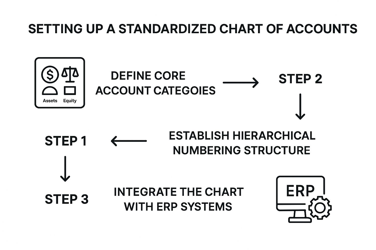 Infographic showing key data about Standardized Chart of Accounts