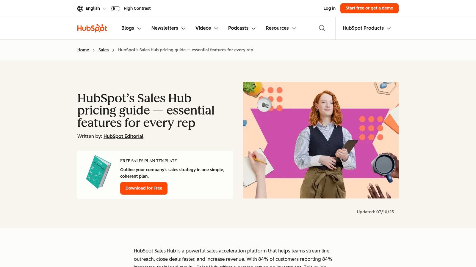 HubSpot Meeting Scheduler with sales guide pop-up