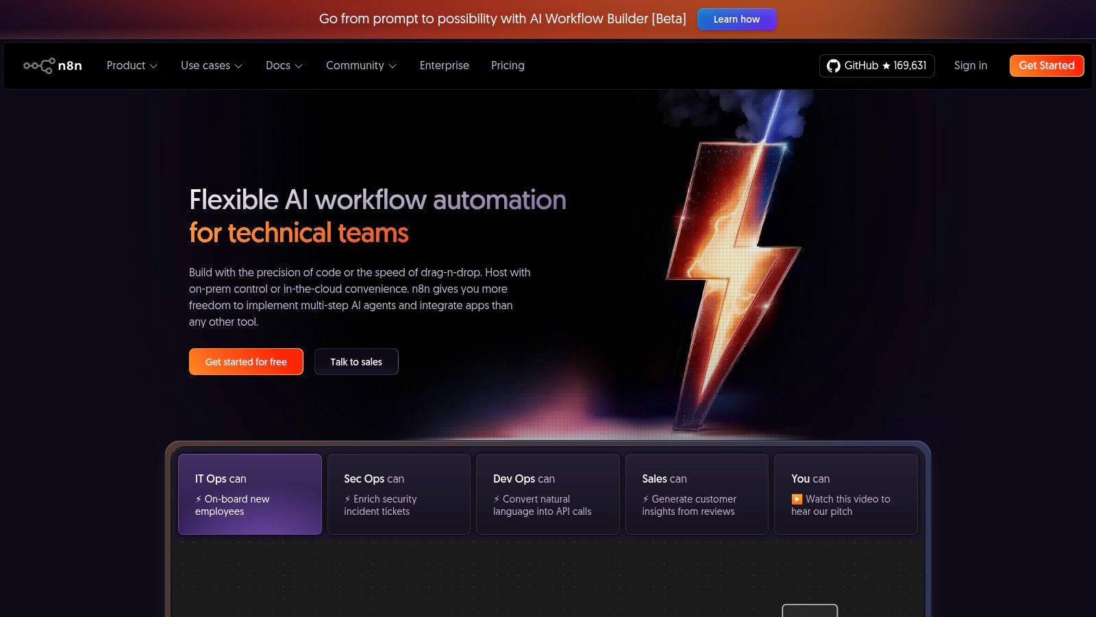 n8n workflow automation interface