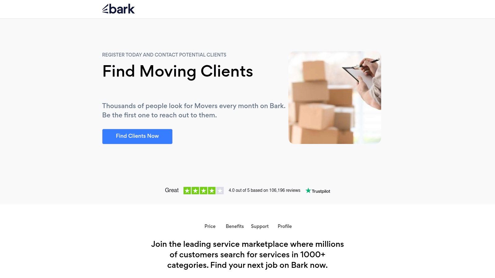 Bark for Professionals (Moving Companies)