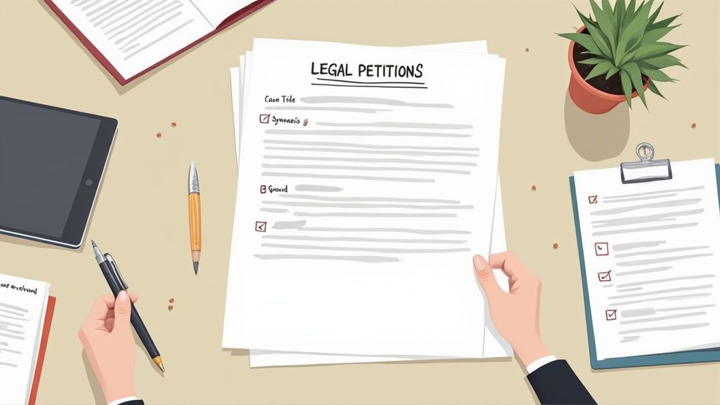 Lawyer drafting a civil revision petition