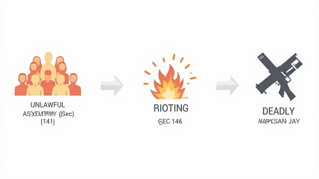 Several wooden building blocks stacked precariously, symbolising the legal elements of an offence.