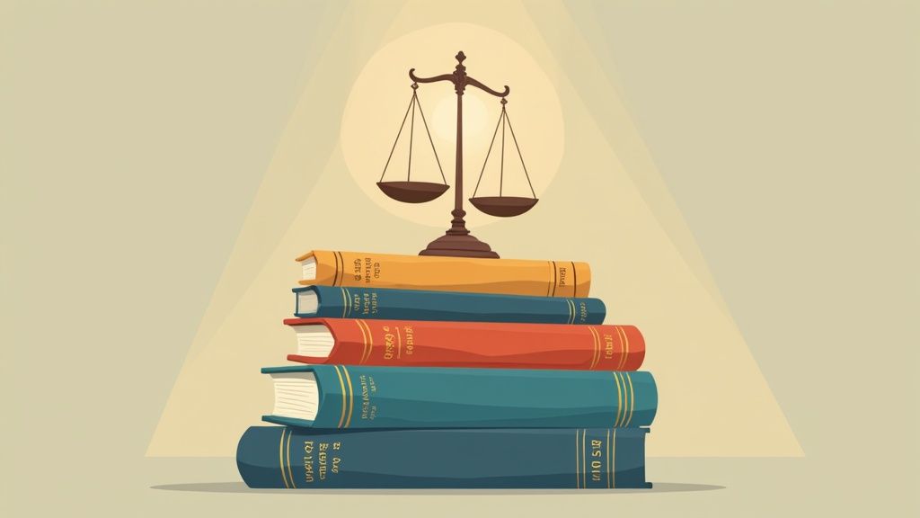 A judge&#39;s gavel resting on a stack of law books, symbolising landmark court judgments.