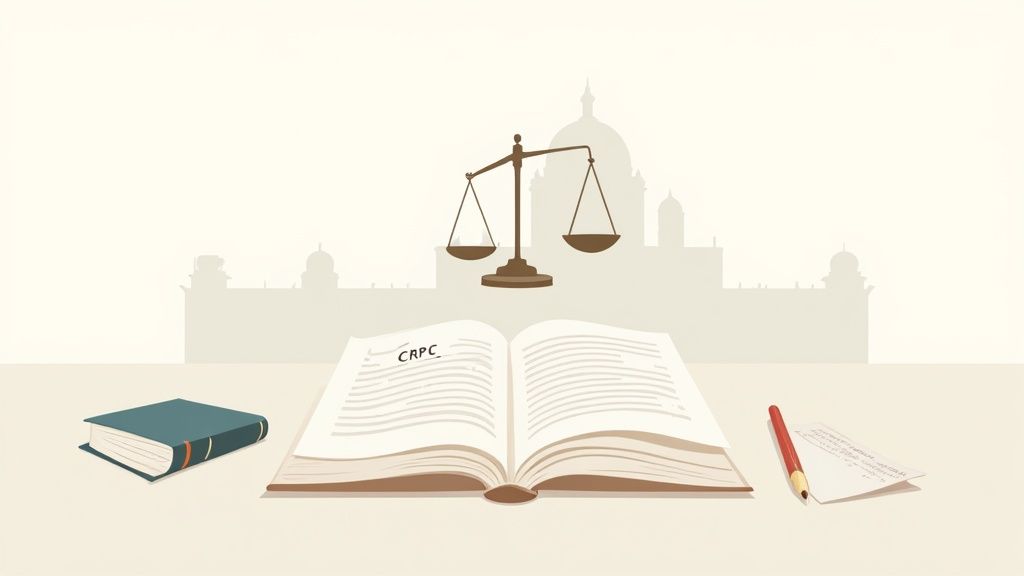 An image of a gavel and law books, symbolizing the legal framework of criminal practice rules.