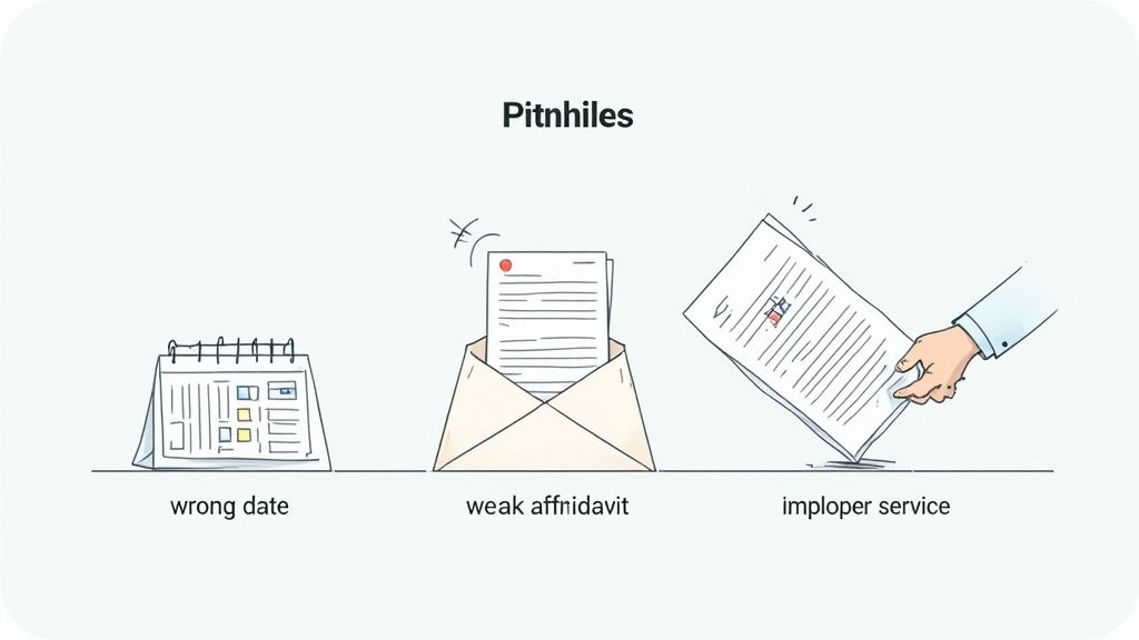 A stack of legal documents with one paper having a red &#39;rejected&#39; stamp on it, symbolizing a procedural mistake.