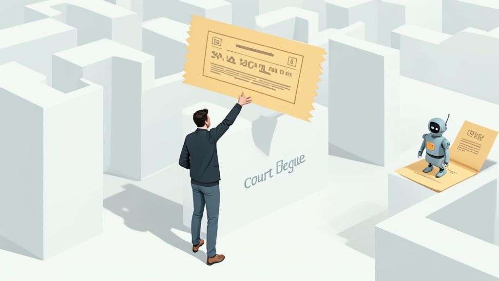 A person holding a gavel, symbolising the legal judgment and the start of the execution process.