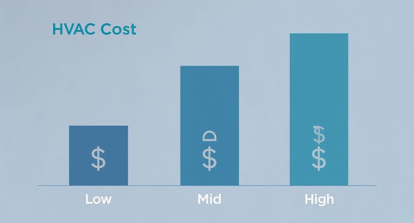 Infographic about cost to replace furnace and ac