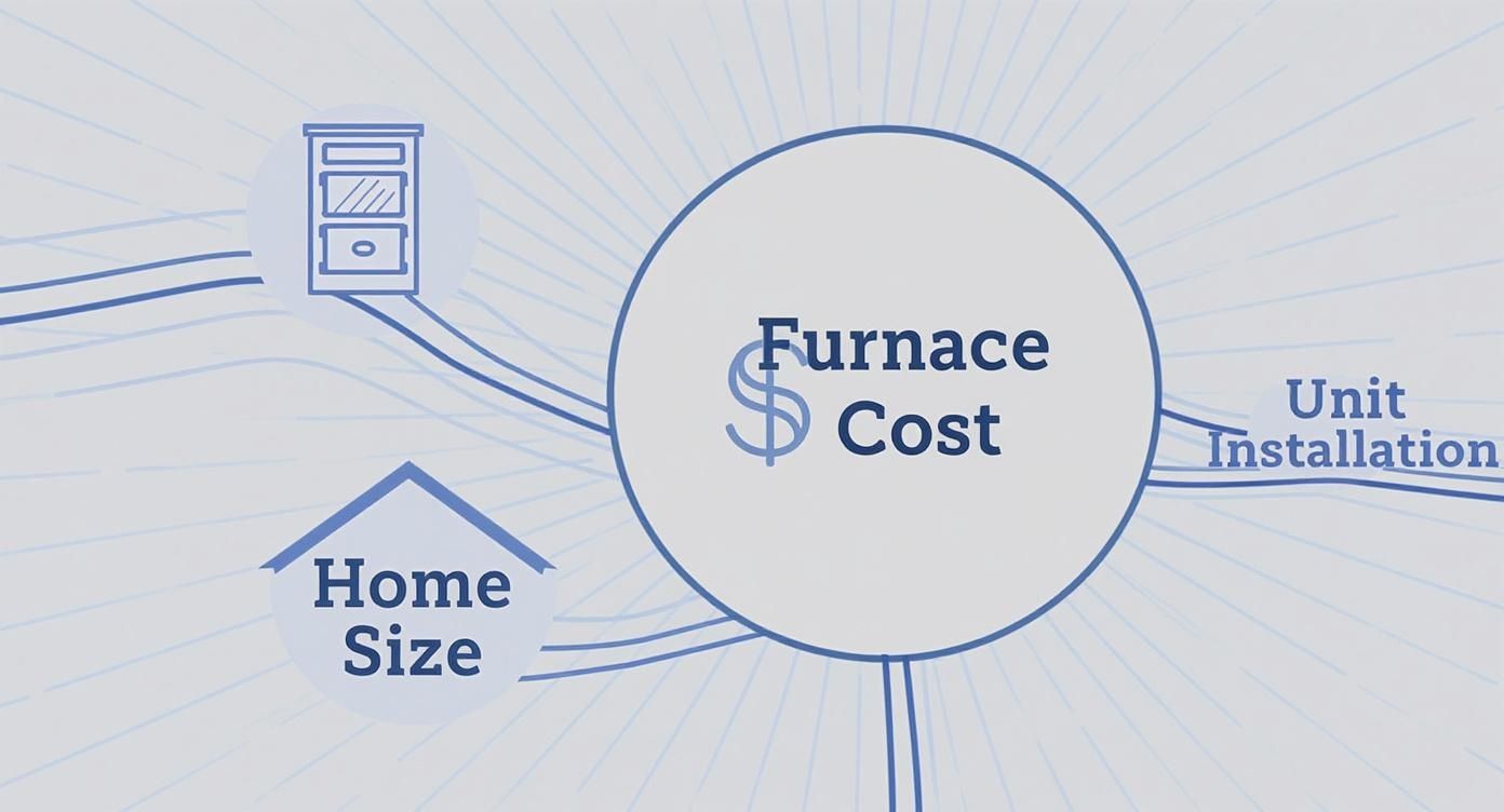 Infographic about how much does a new furnace cost