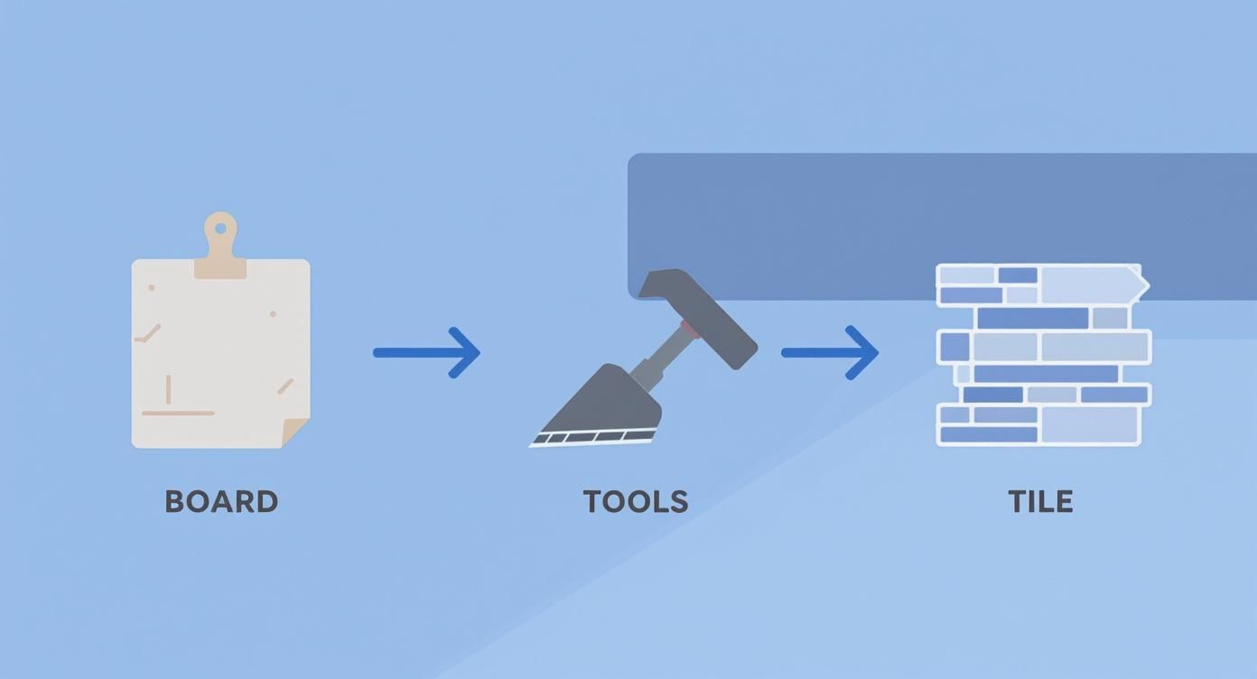 Infographic about tiling tub surround