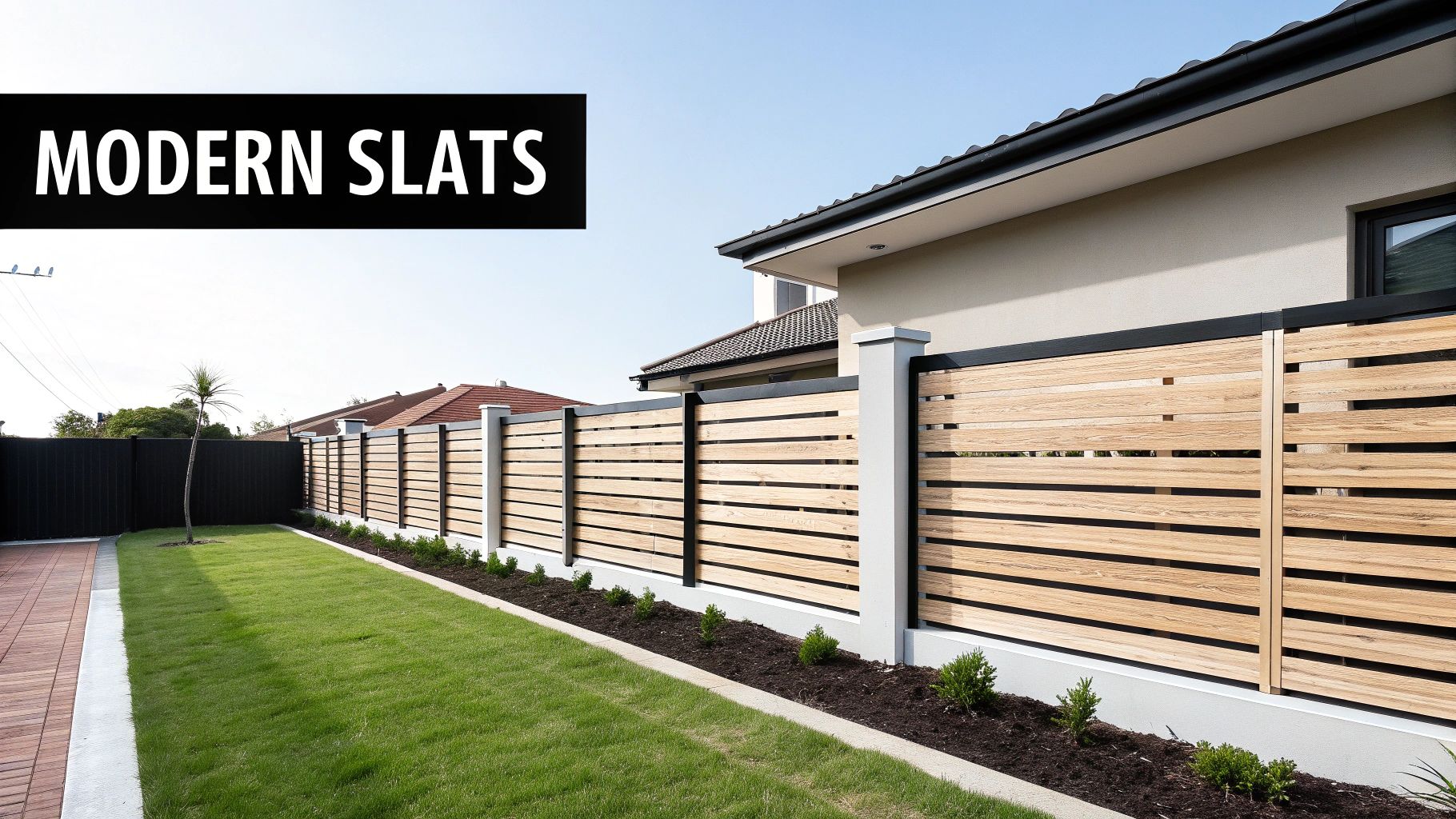 Horizontal Slat Fence