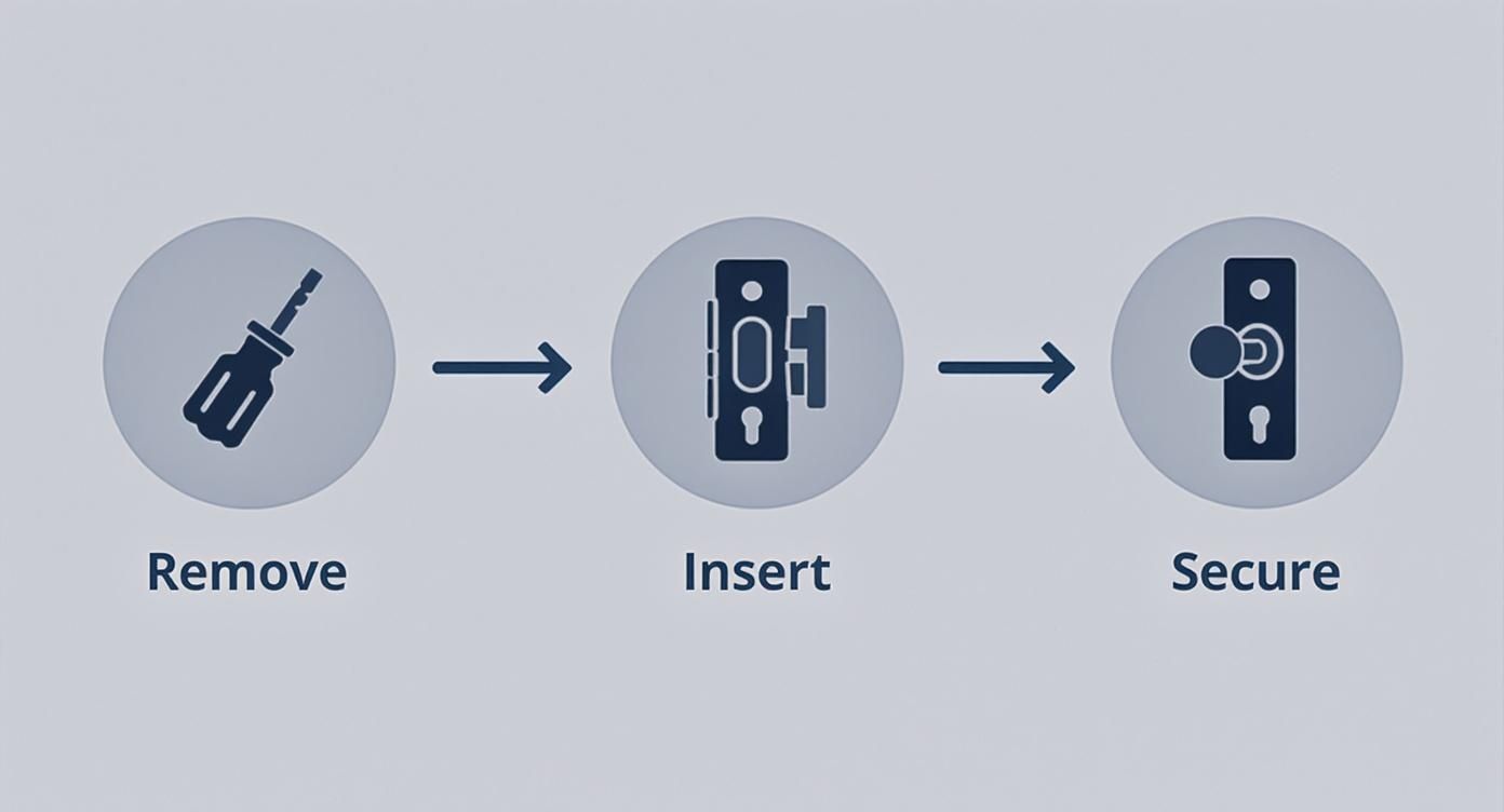 Infographic about how to install door hardware