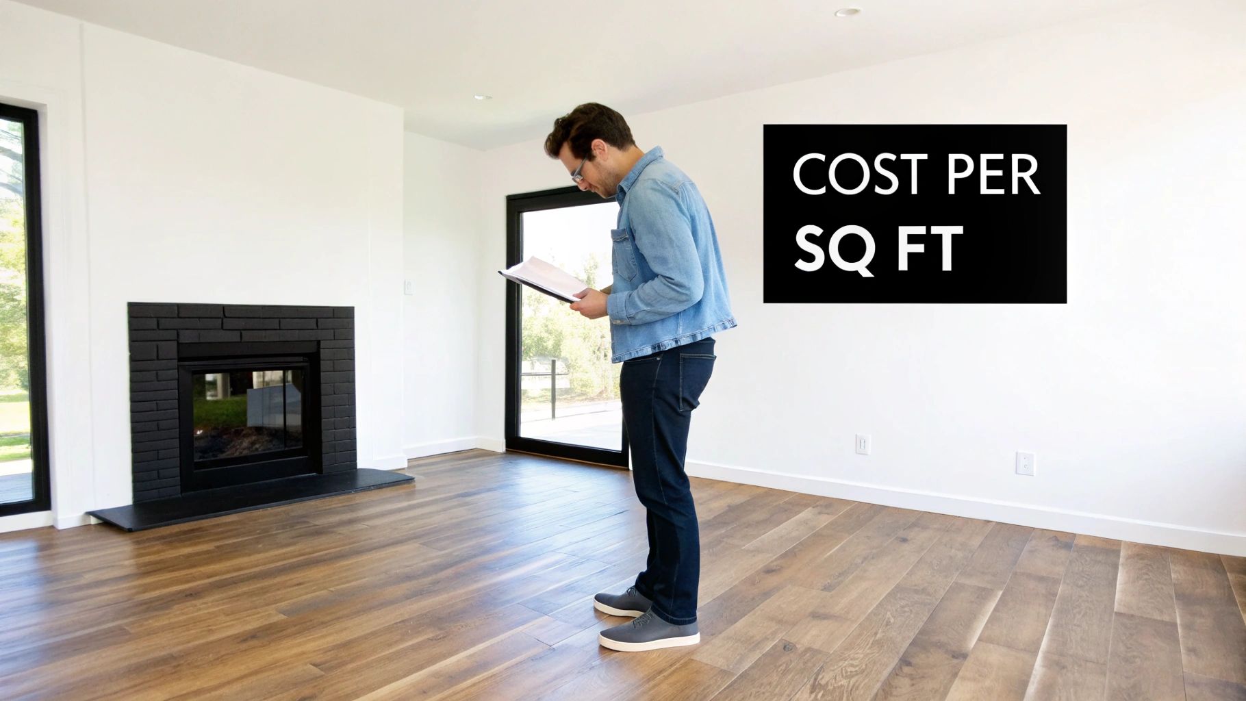 An expert refinishing hardwood floors, showing the sanding process.