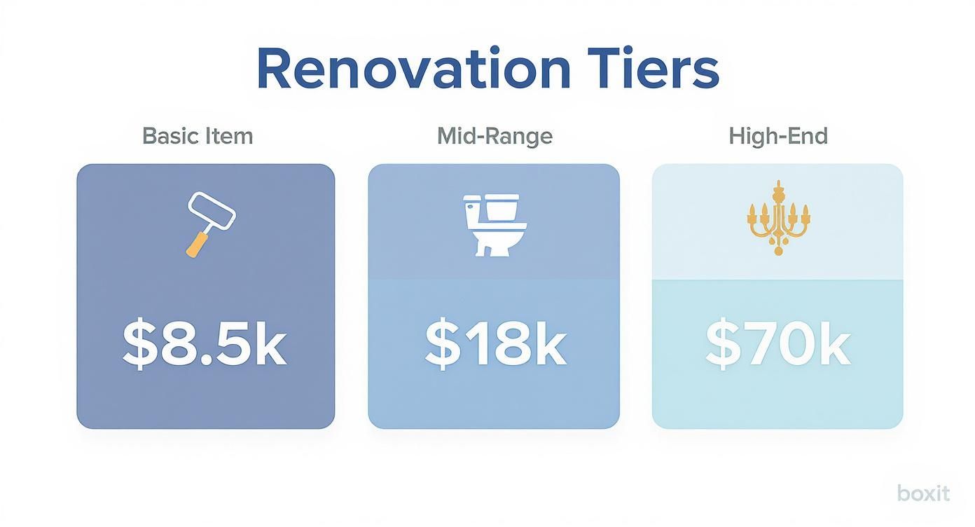 Infographic about bathroom renovation cost toronto
