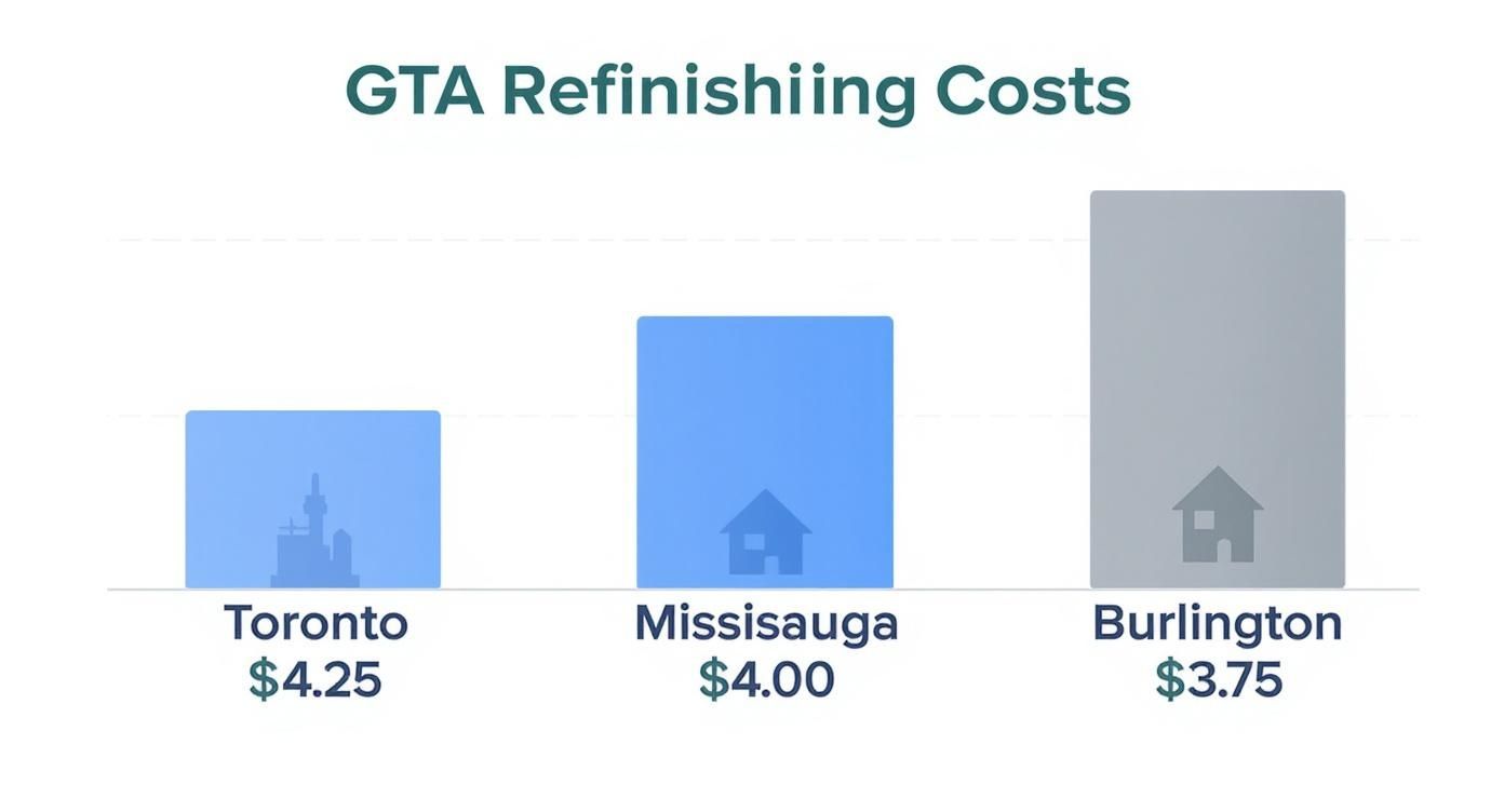 Infographic about hardwood floor refinishing cost