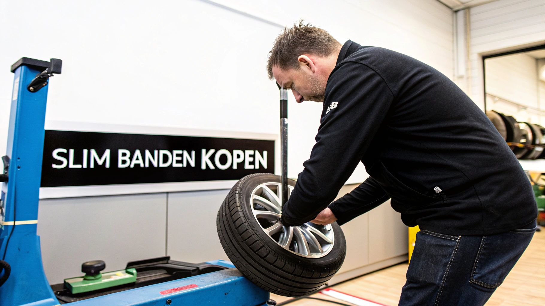 wat zijn de beste all season banden: topkeuzes vergeleken 4 Monteur bezig met banden montage