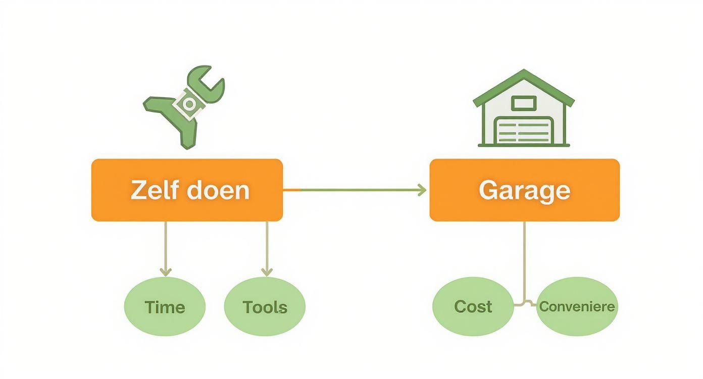 Infographic about banden auto vervangen