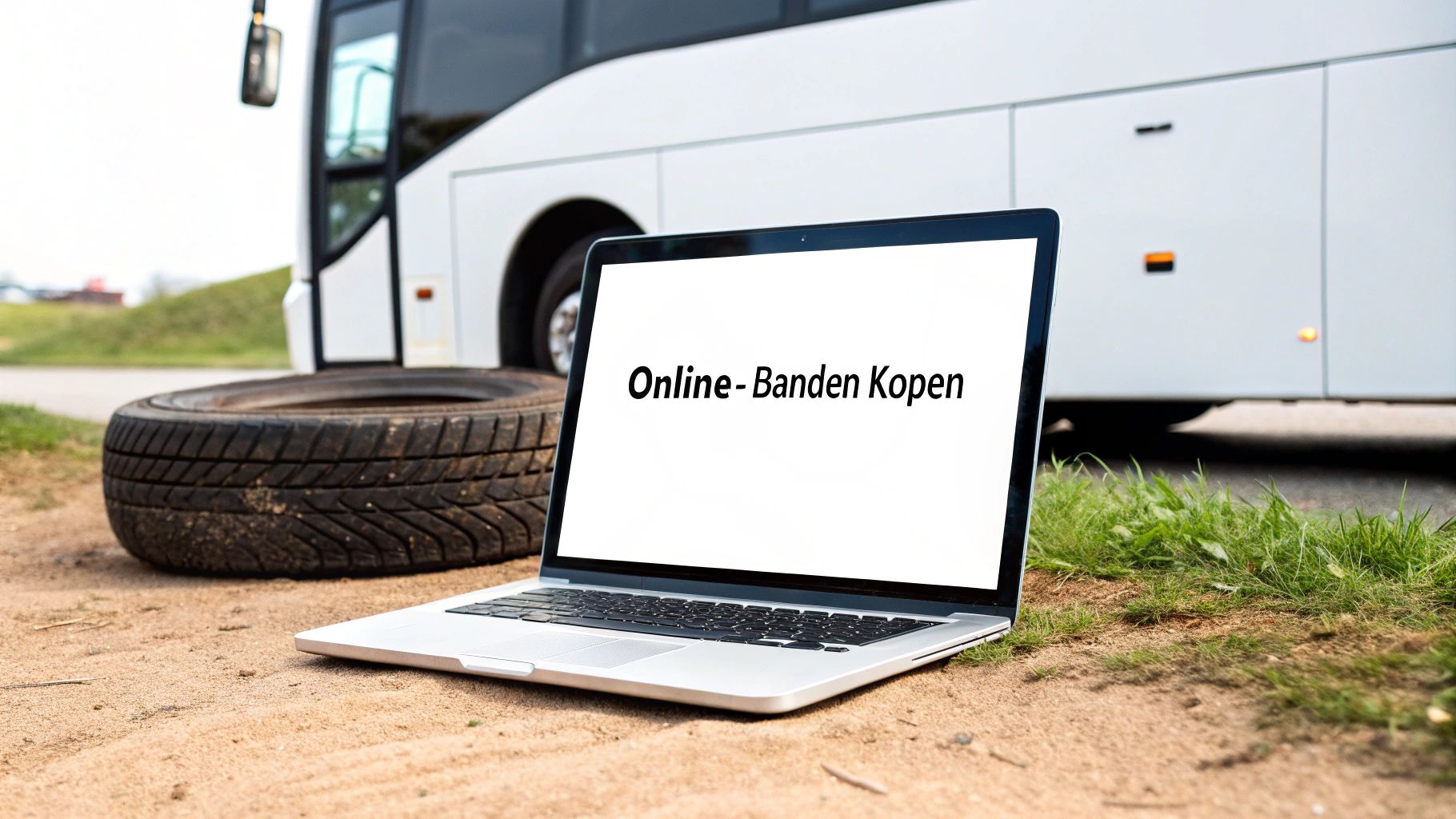 Een automonteur die de profieldiepte van een band meet.