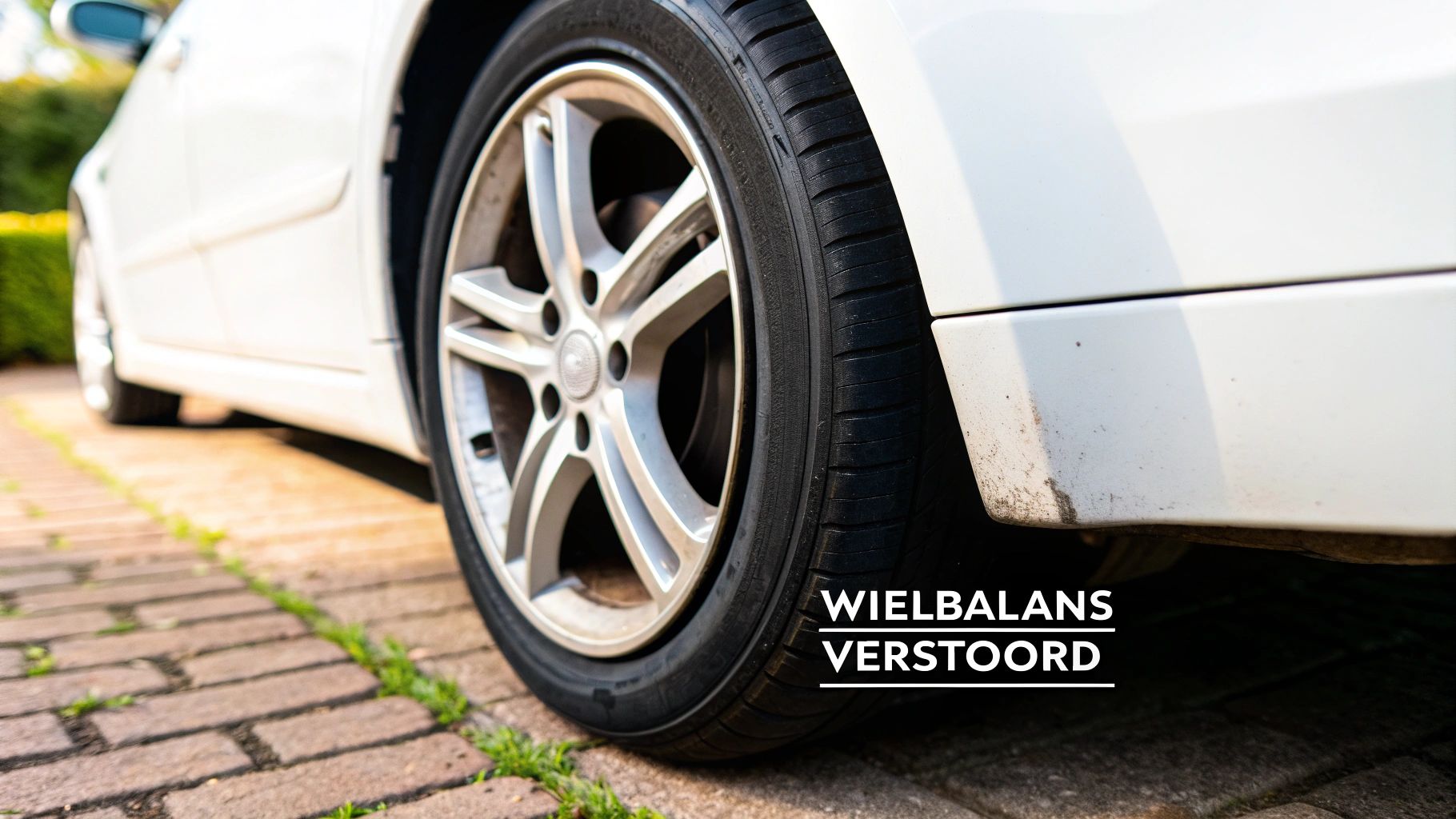 Lichtmetalen velg met stoeprandschade