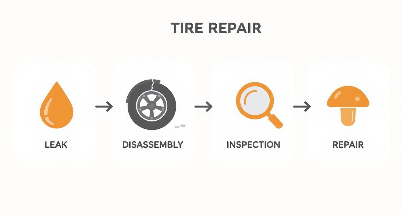 Infographic about lekke autoband reparatie