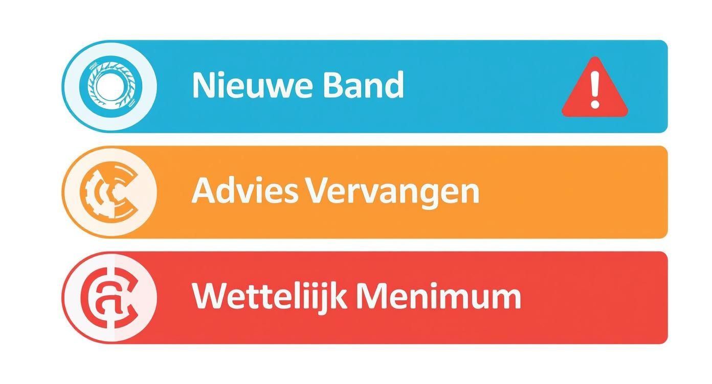 Profieldiepte banden nieuw: waarom het cruciaal voor veiligheid 2 Infographic about profieldiepte banden nieuw