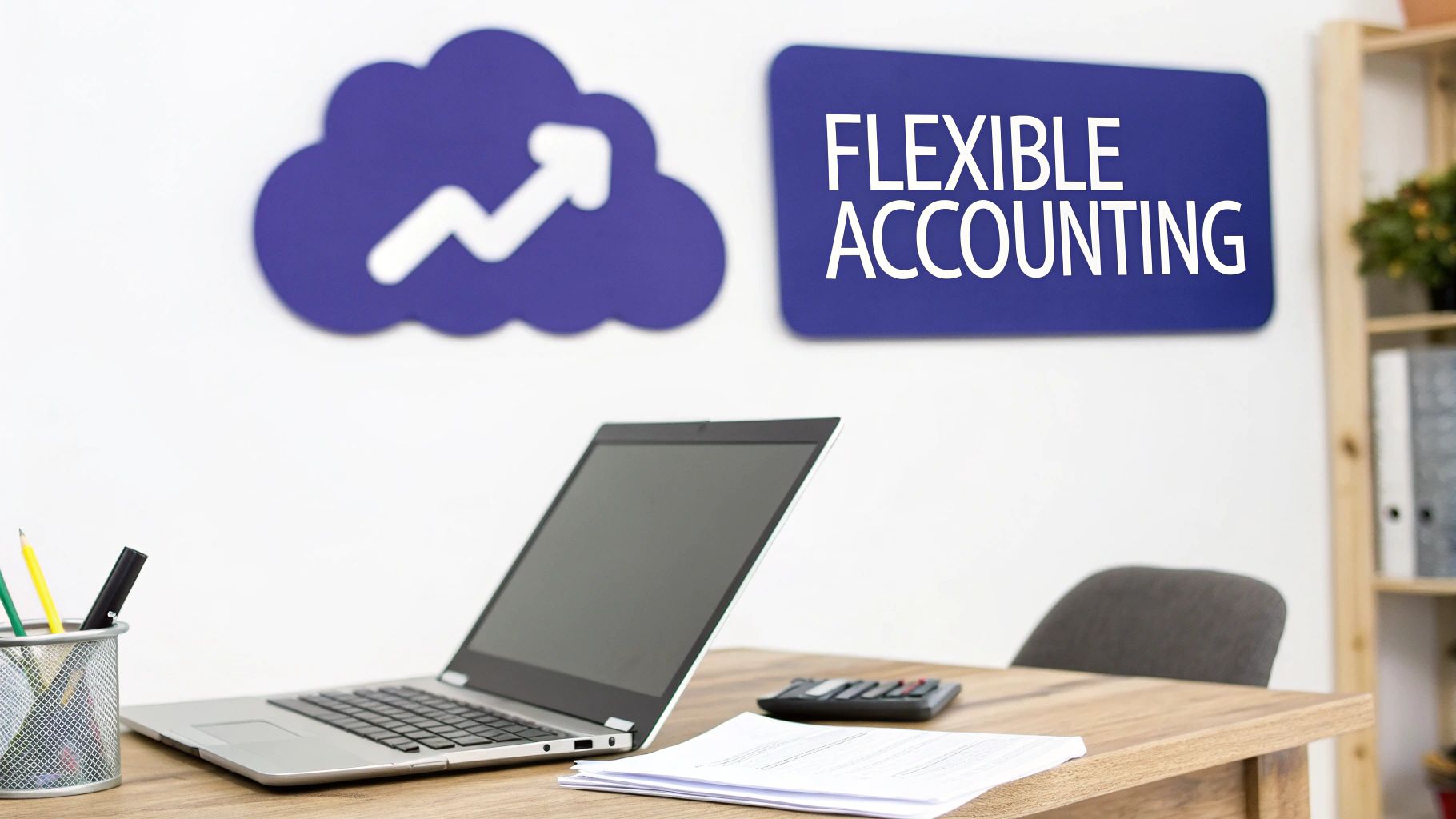 An accountant reviews financial data on a laptop, illustrating the flexibility of cloud-based accounting.