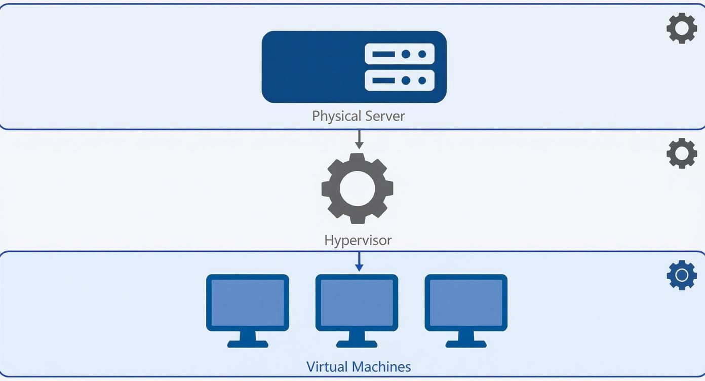 Infographic about what is server virtualization
