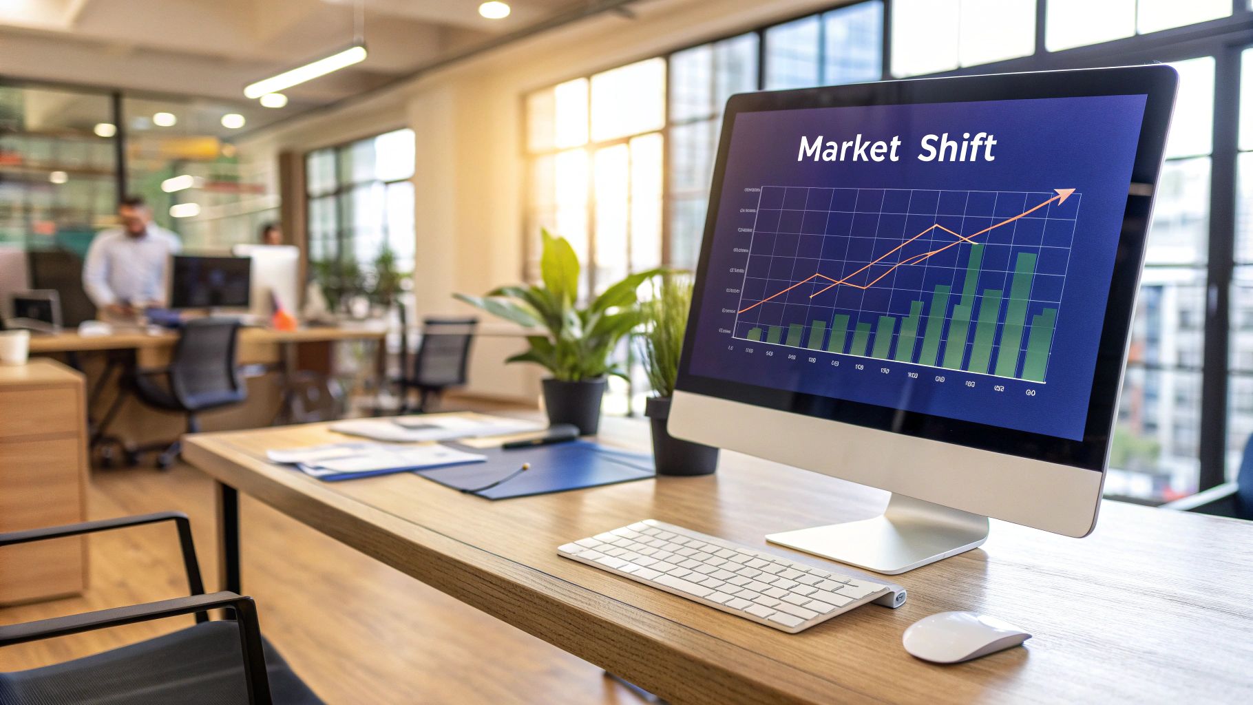 Graph showing revenue trends for QuickBooks Online versus QuickBooks Desktop