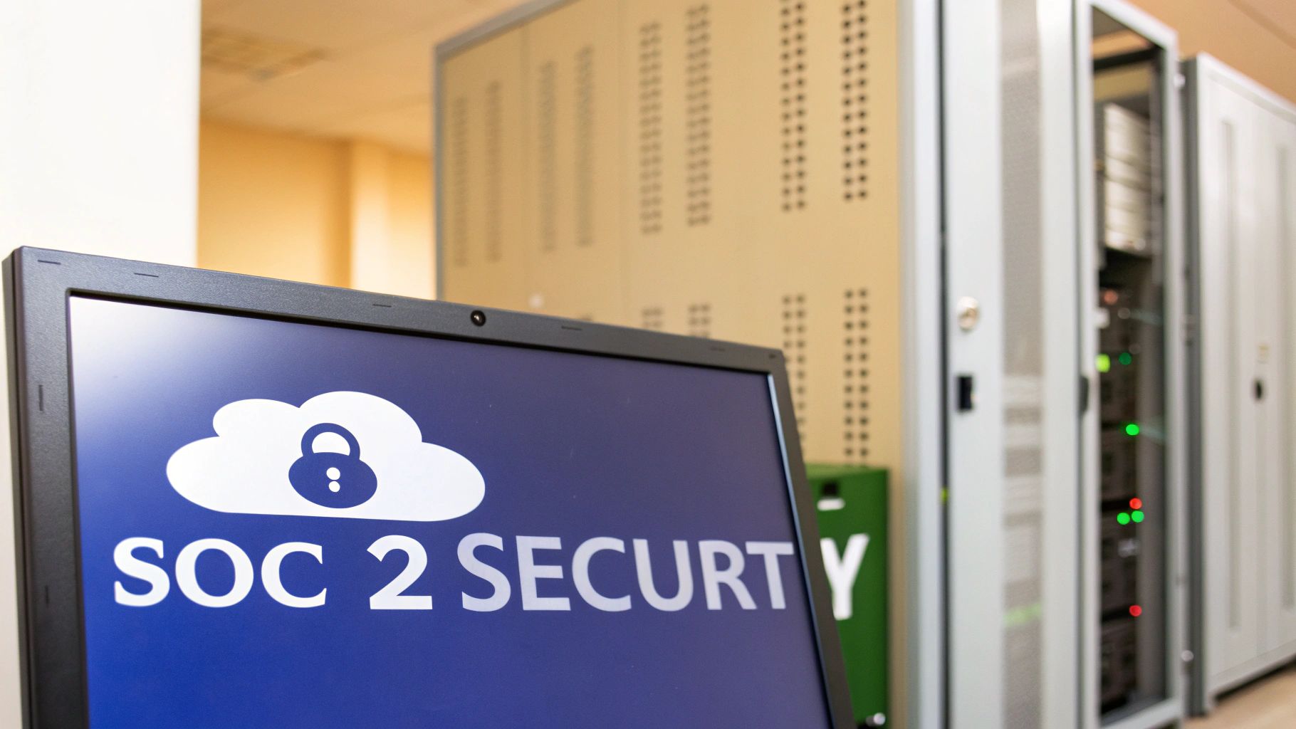 Cyber security specialist reviewing data on multiple monitors in a secure environment