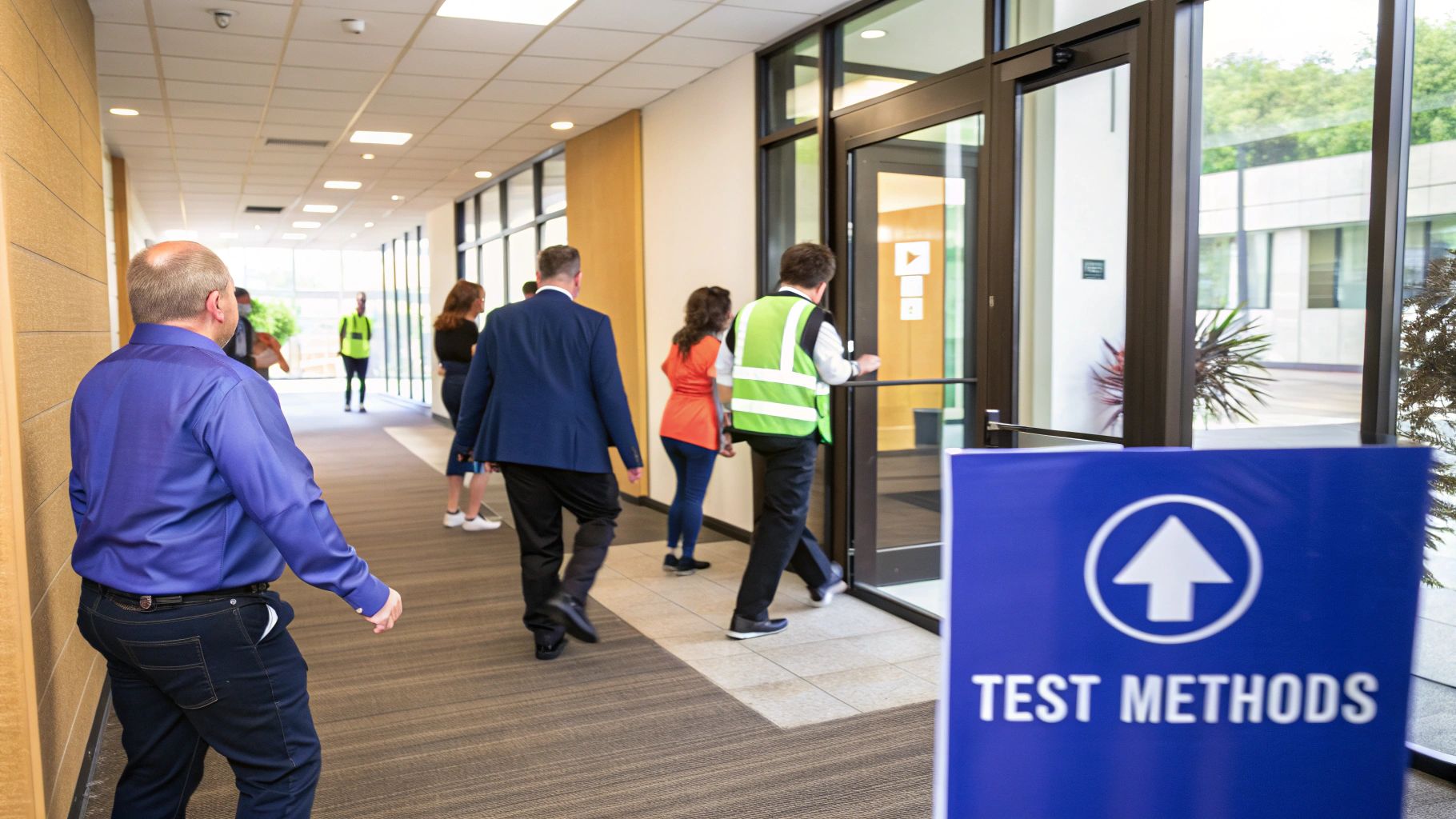 A group of professionals analyzing charts and data on a screen, turning test results into actionable improvements.