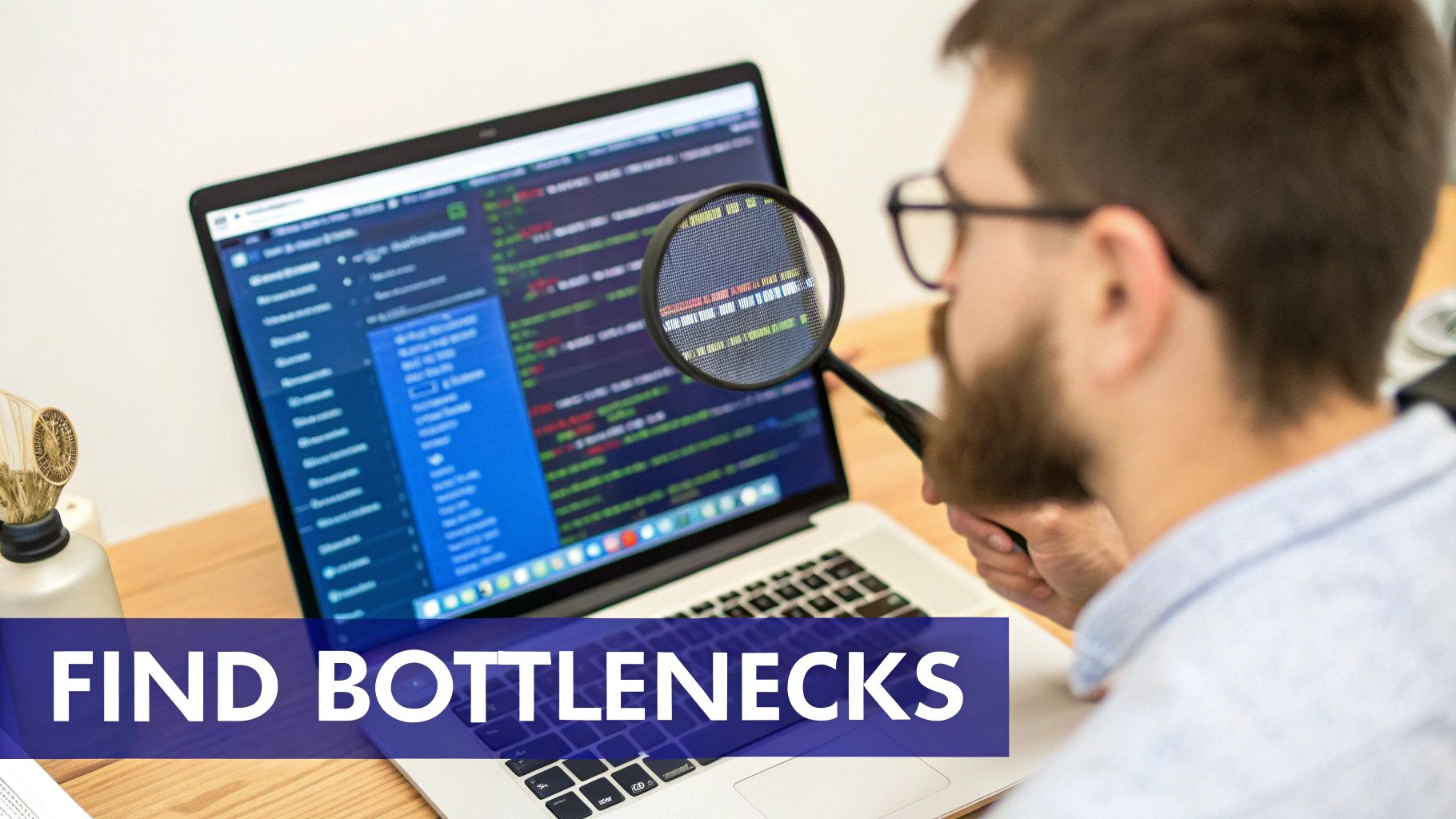 A diagram showing data flowing from a database to a caching layer before reaching the user, symbolizing a smart caching strategy.