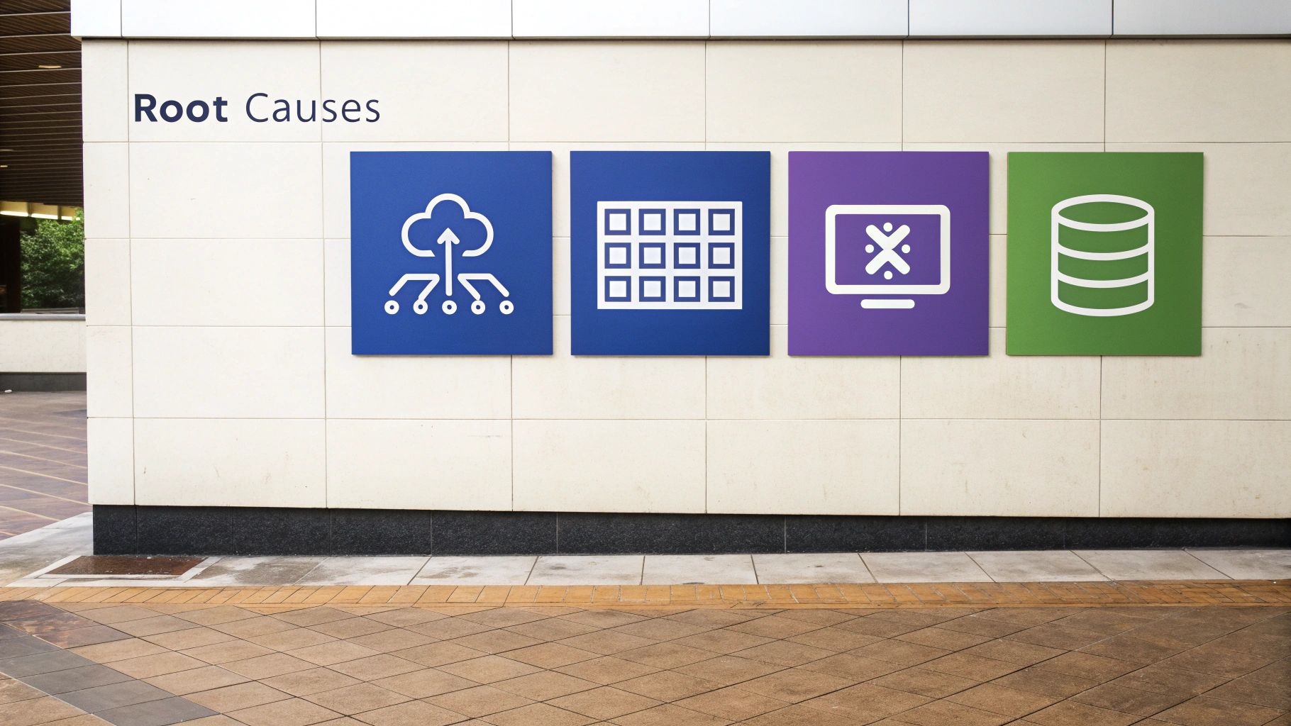 A person using a magnifying glass to inspect lines of code on a computer screen, representing the root causes of slowdowns.