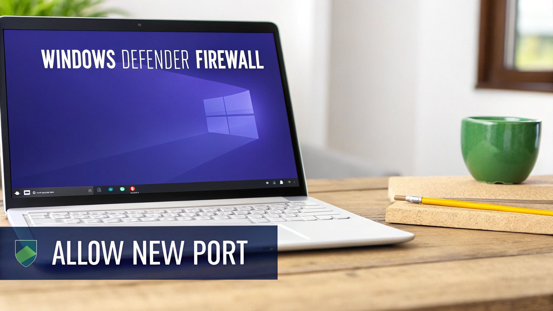Image showing the Windows Defender Firewall interface with a new inbound rule being created.