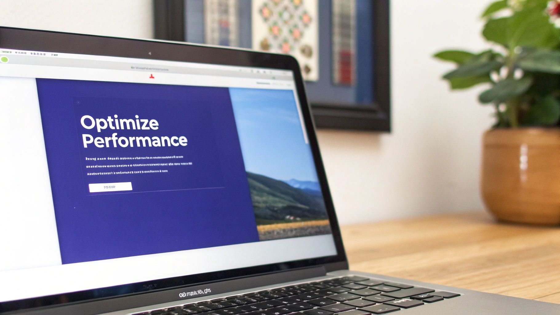 A user adjusting display settings on a Mac to optimize their remote desktop session.