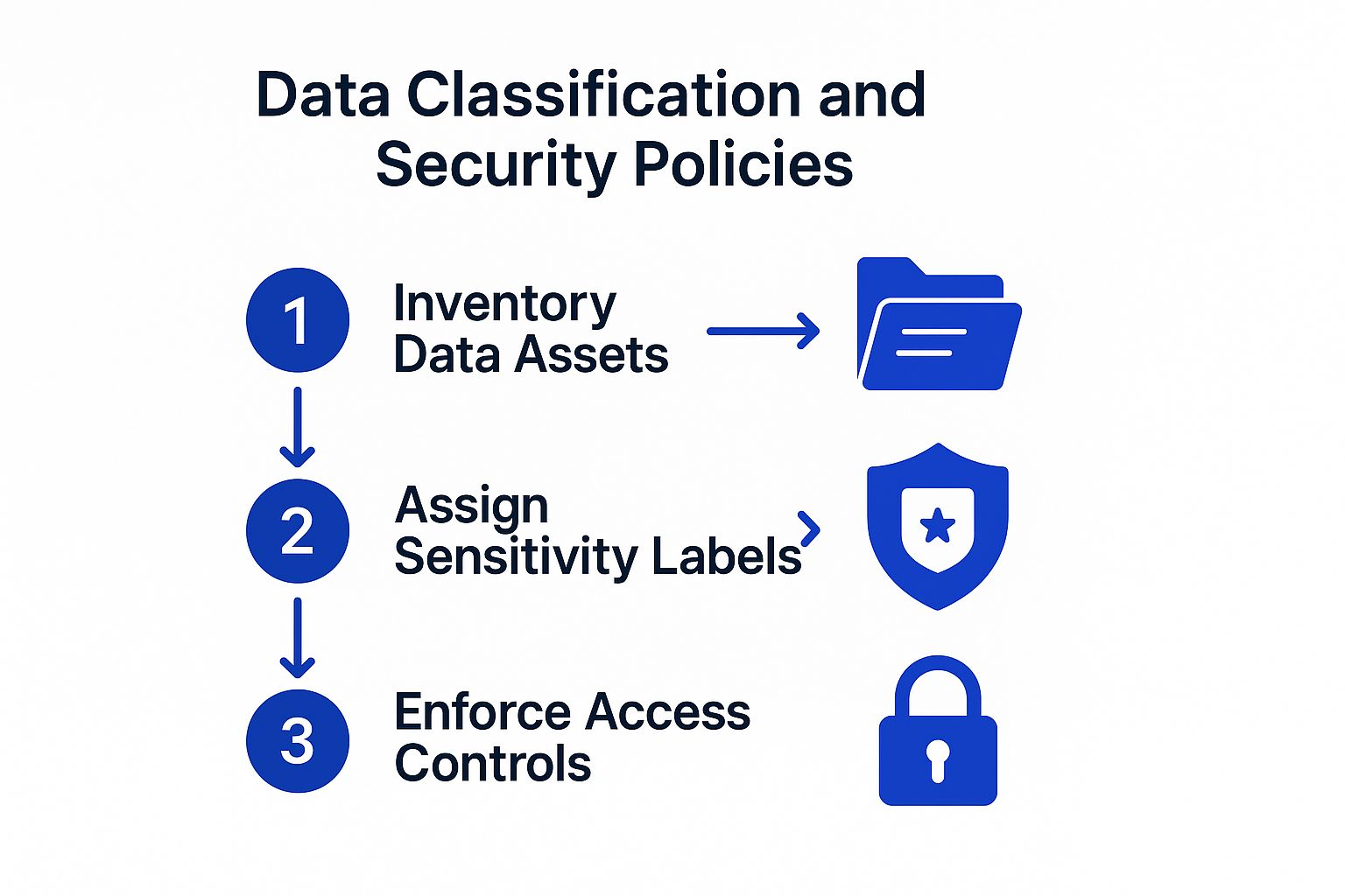 Infographic showing key data about Establish Data Classification and Security Policies