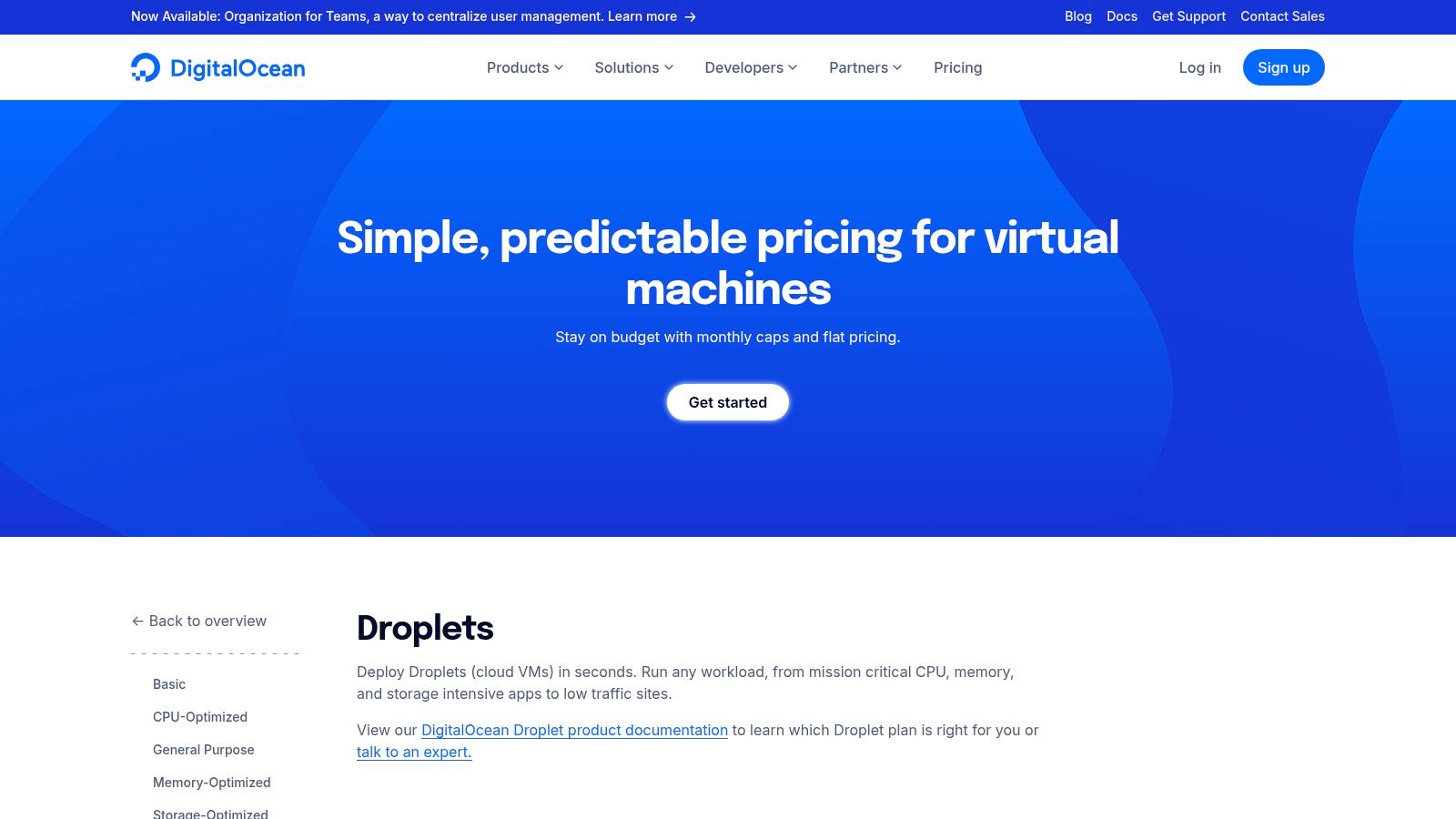 DigitalOcean – Droplets