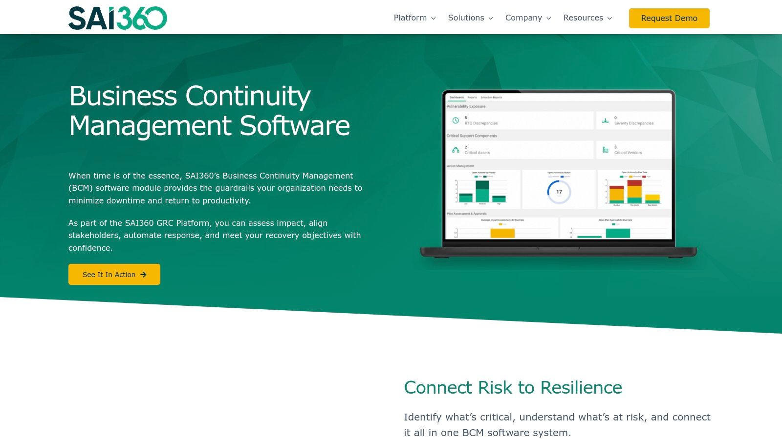 SAI360 Business Continuity Management