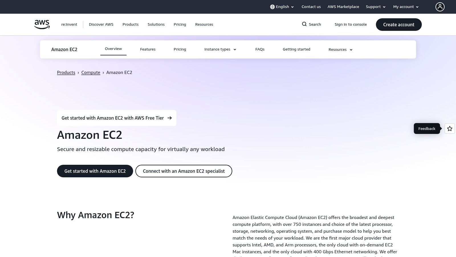 Amazon Web Services (AWS) – Amazon EC2