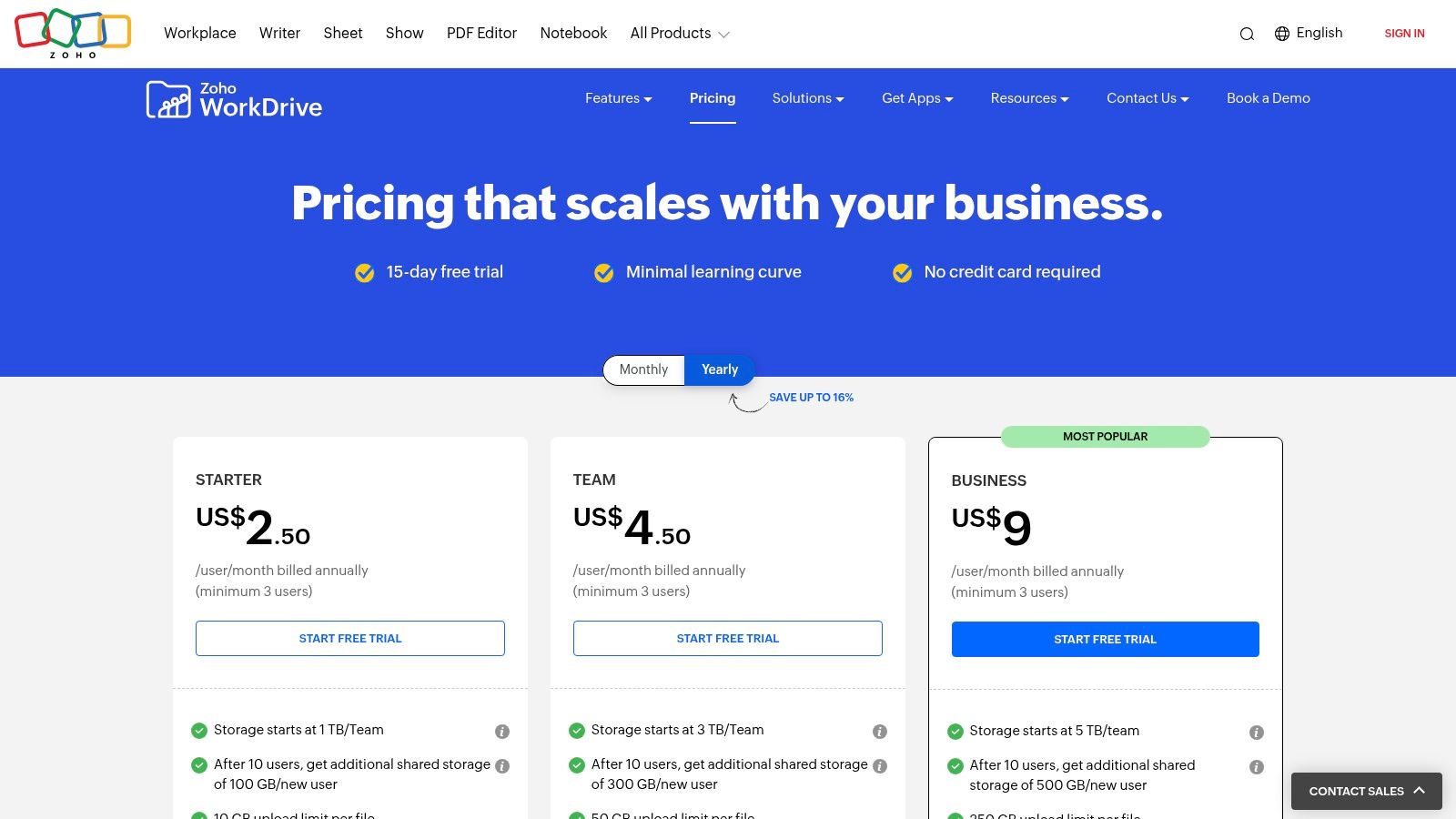 Zoho WorkDrive