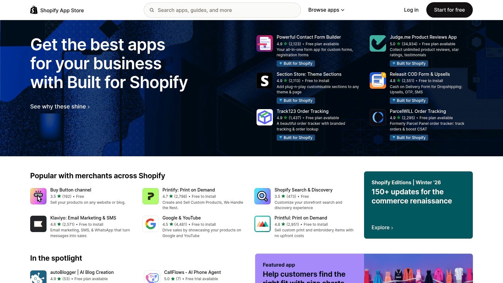 Shopify App Store — AI Chatbot apps for ecommerce support