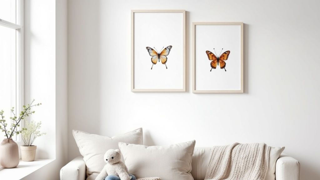 Nursery Butterfly Watercolour Prints