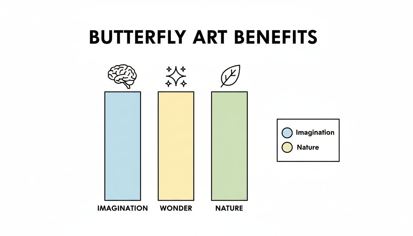 Infographic about butterflies for wall art