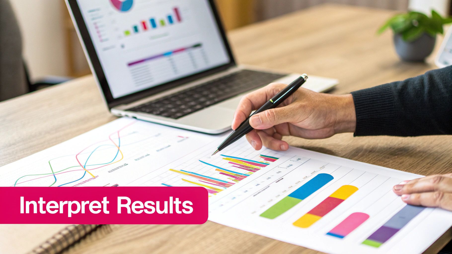 A person studies a holographic display of complex financial charts, translating simulation data into actionable insights for their portfolio.