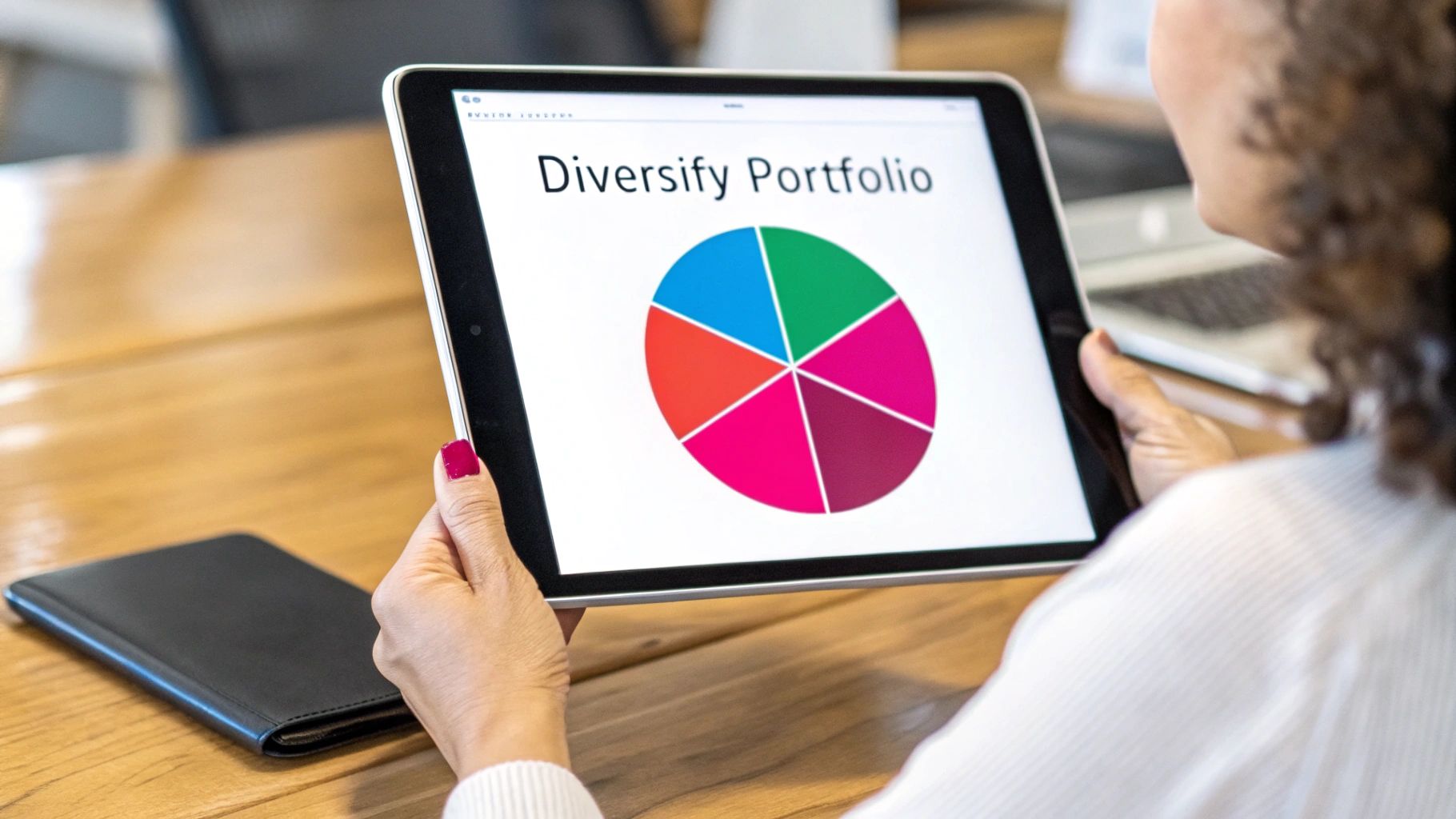 A diverse collection of financial charts and graphs on a digital screen, representing different investment options like stocks, bonds, and ETFs.