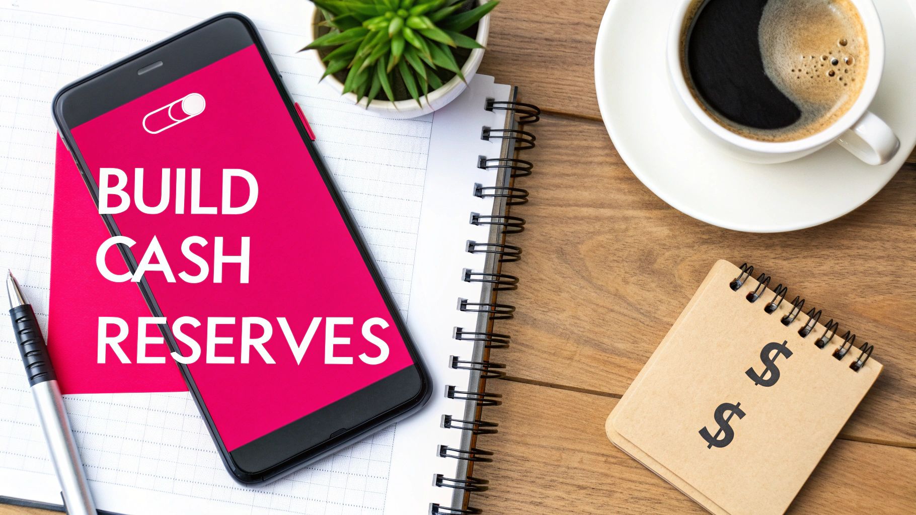 A modern, sleek vault door slightly ajar, with light shining out, symbolizing cash reserves held for opportunity.