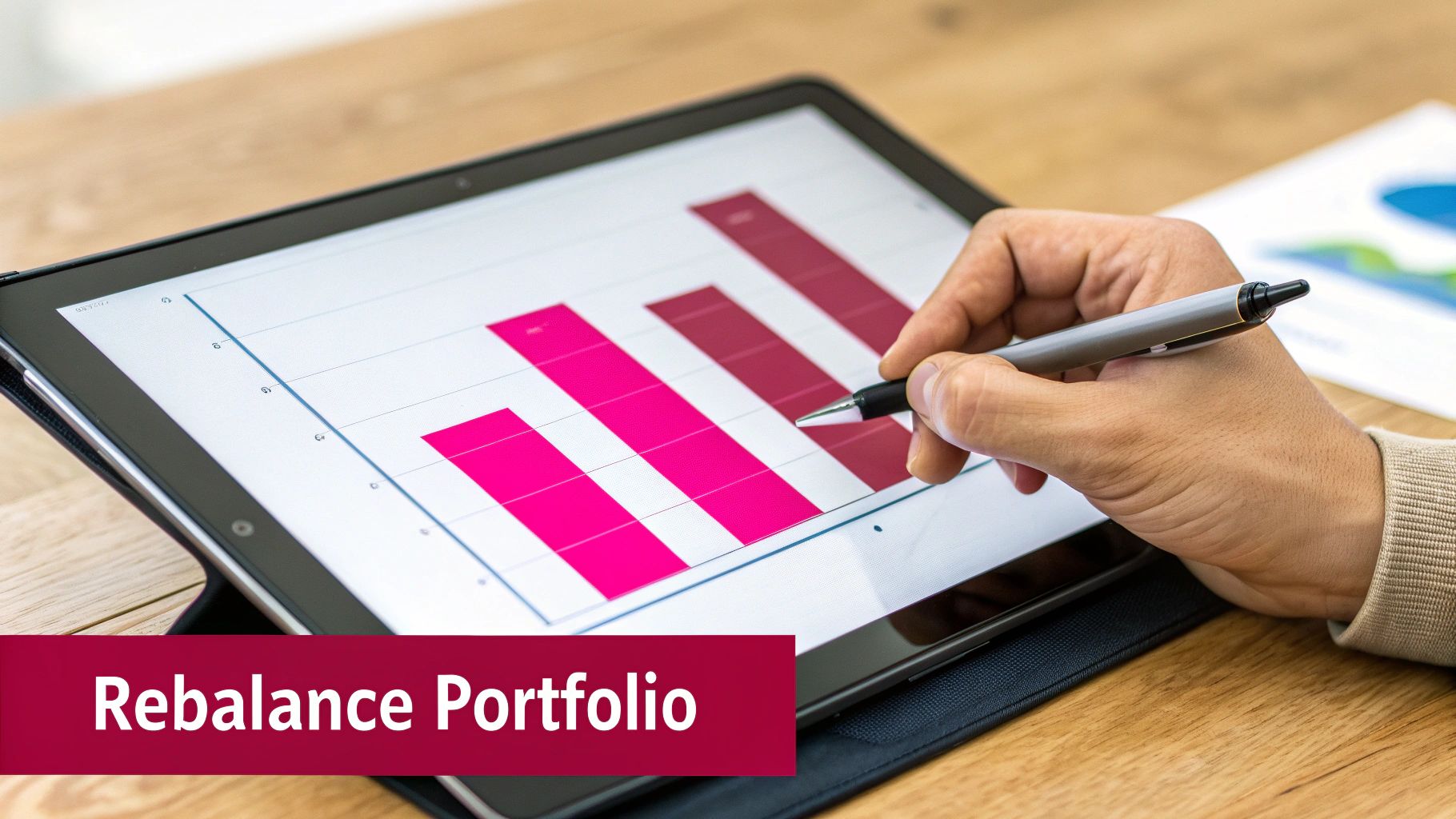 A close-up shot of a mechanic's hands adjusting gears, symbolizing the fine-tuning of a portfolio.