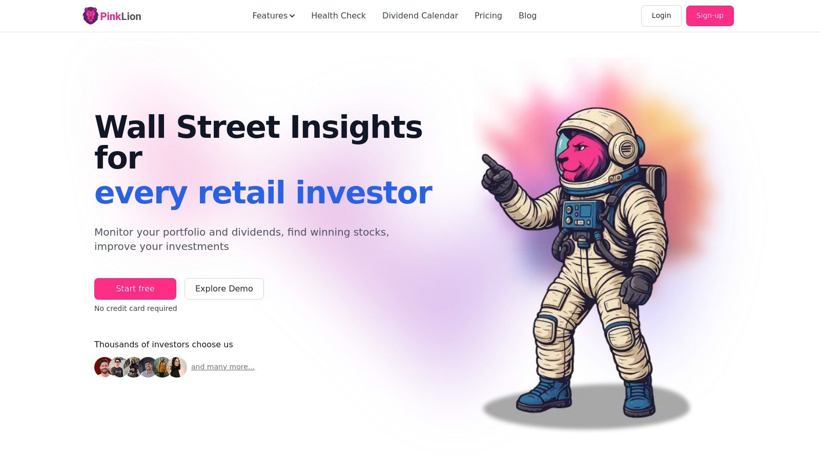 PinkLion Dashboard