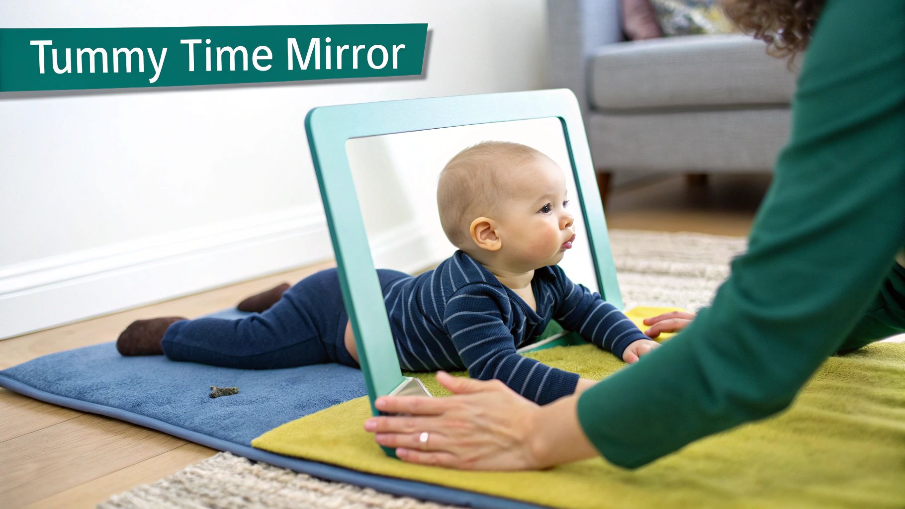 Tummy Time with Mirrors