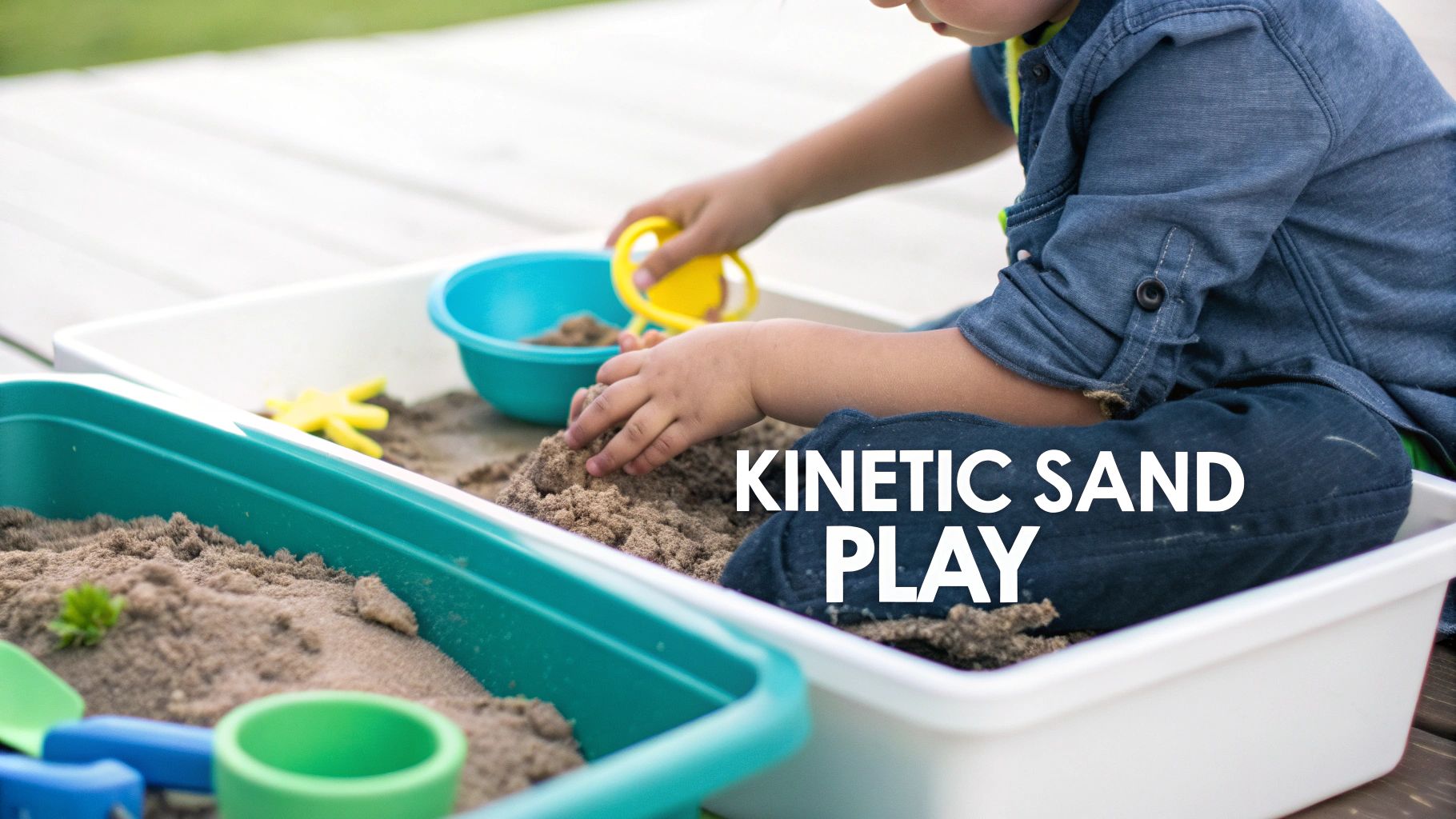 Sensory Bins with Kinetic Sand