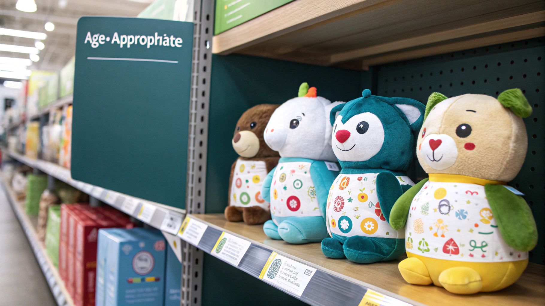 A baby lying on a play mat with an interactive toy arch overhead
